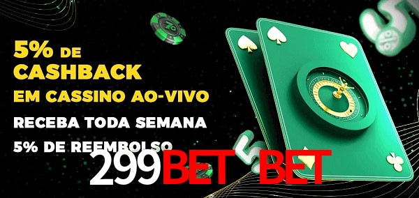 Promoções do cassino ao Vivo 299bet bet
